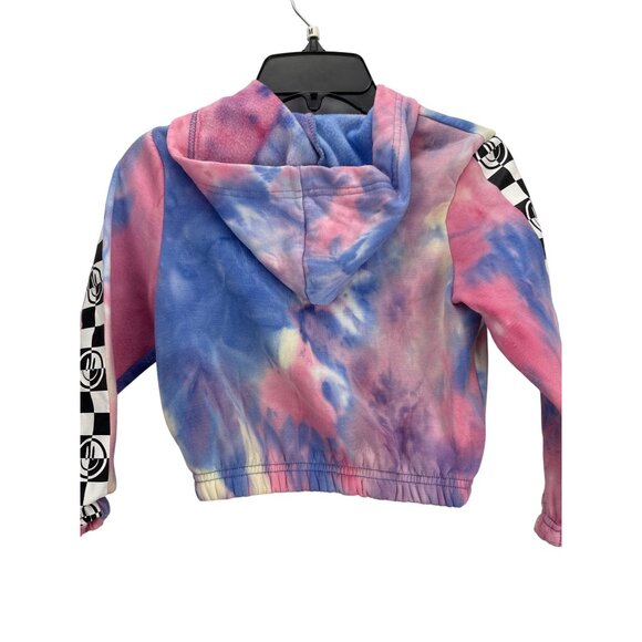 Stella Tweed Girls Small Tie Dye Zip Up Jacket Pink Purple Blue Hoodie - Picture 6 of 7